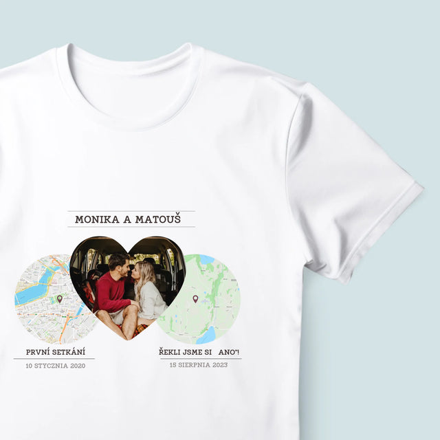 Mapa Města: Naše Místa - Pánské Tričko