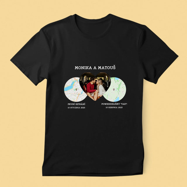 Mapa Města: Naše Místa - Pánské Tričko