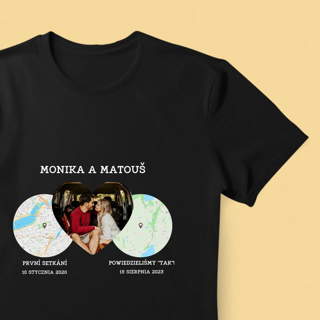 Mapa Města: Naše Místa - Pánské Tričko