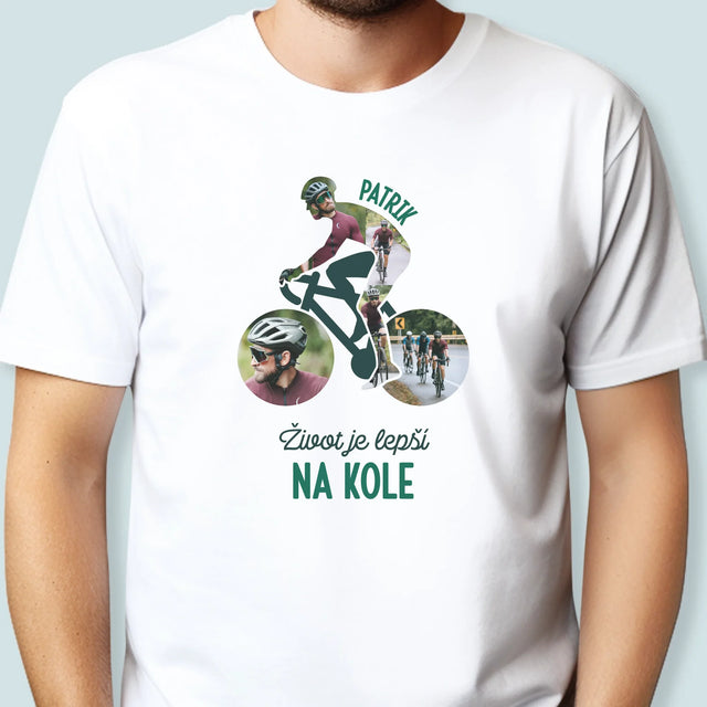 Tvar Z Fotek: Život Je Lepší Na Kole - Pánské Tričko