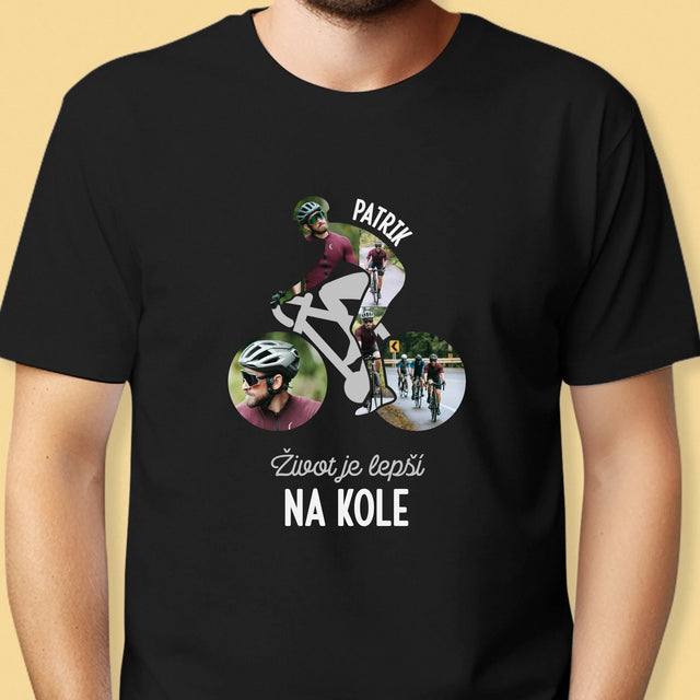 Tvar Z Fotek: Život Je Lepší Na Kole - Pánské Tričko