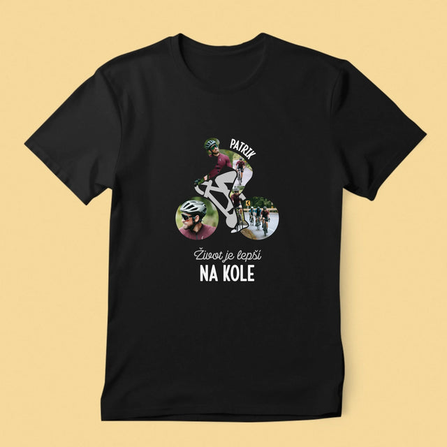 Tvar Z Fotek: Život Je Lepší Na Kole - Pánské Tričko