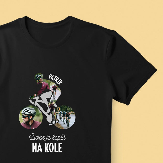 Tvar Z Fotek: Život Je Lepší Na Kole - Pánské Tričko