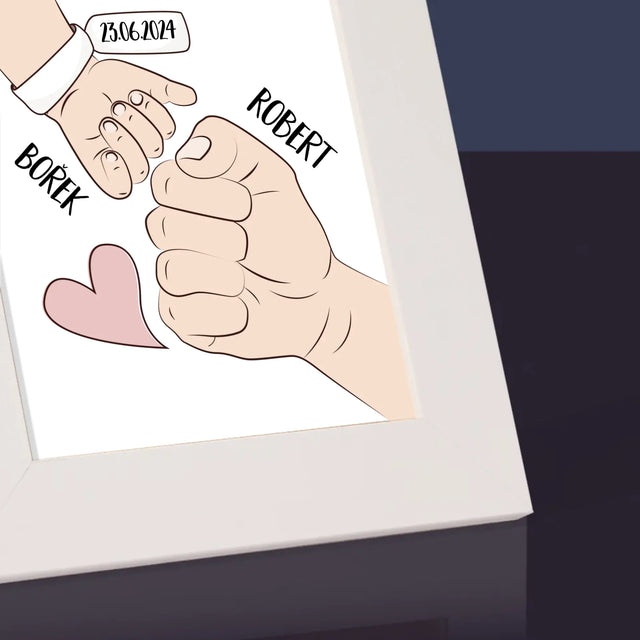 Jméno A Nápis: První Společný Den Tátů - Fotorámeček