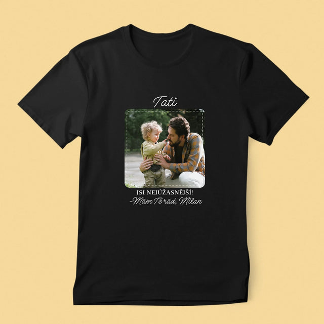 Fotka A Textem: Nejúžasnější Táta - Pánské Tričko