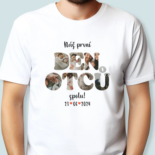 Slovo Z Fotek: Náš První Den Tátů - Pánské Tričko