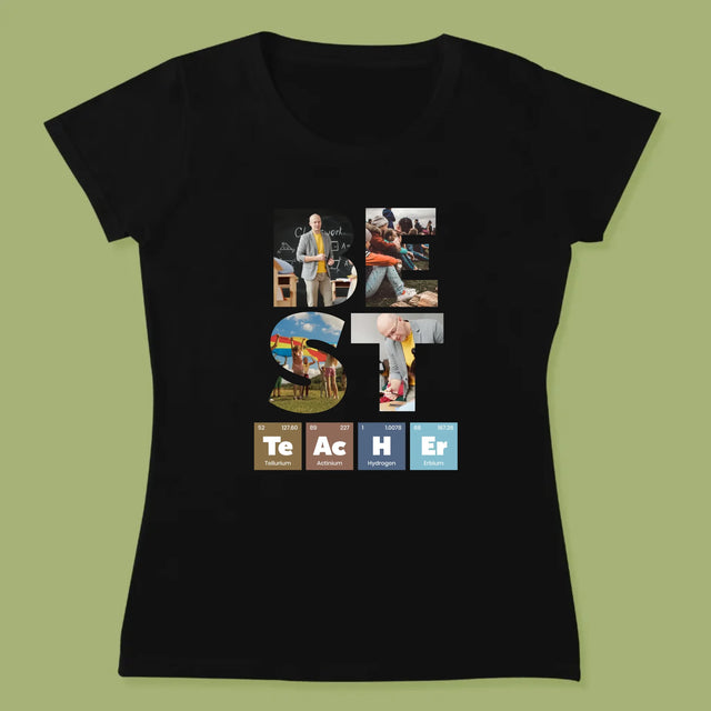 Slovo Z Fotek: Best Teacher Prvky - Damské Tričko