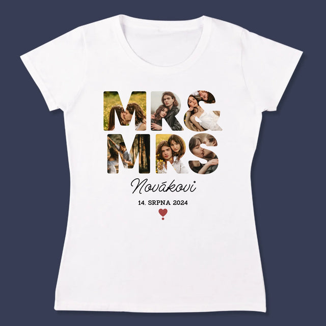 Slovo Z Fotek: Mr&Mrs - Damské Tričko