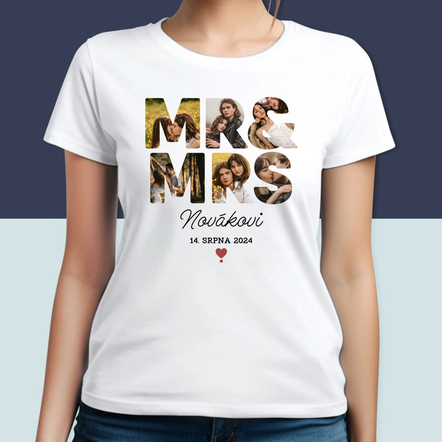 Slovo Z Fotek: Mr&Mrs - Damské Tričko