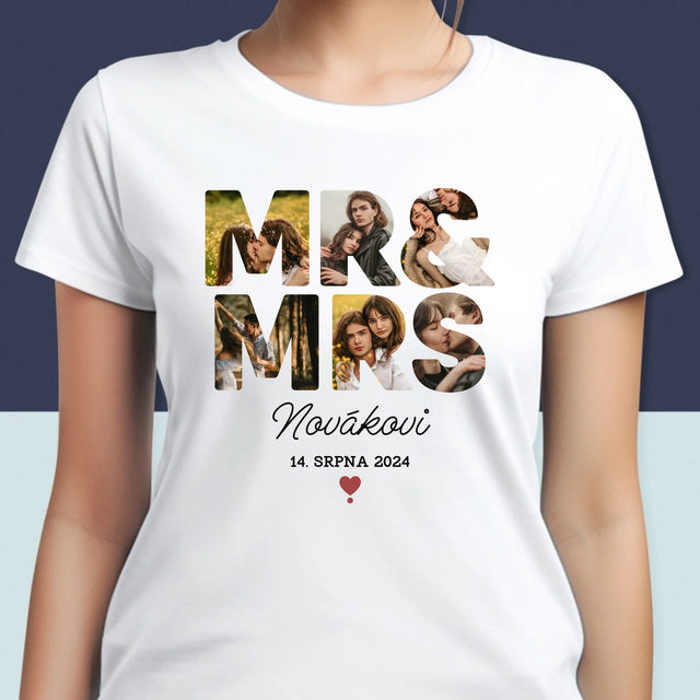 Slovo Z Fotek: Mr&Mrs - Damské Tričko