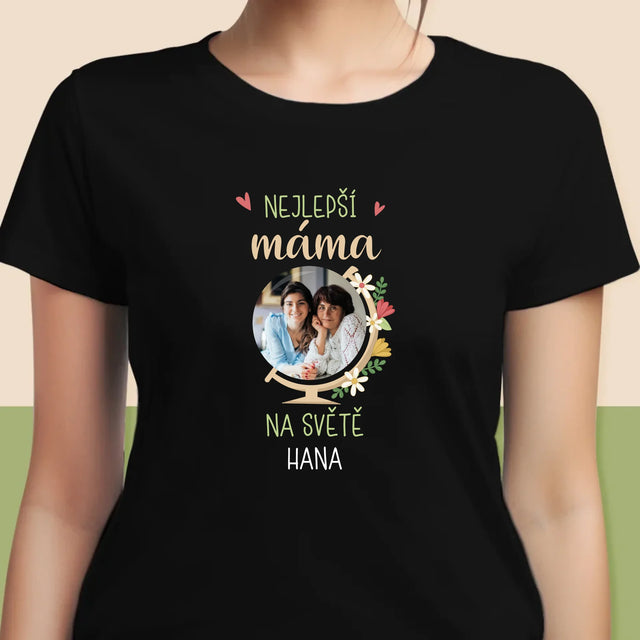 Fotka A Textem: Nejlepší Máma Svět - Damské Tričko