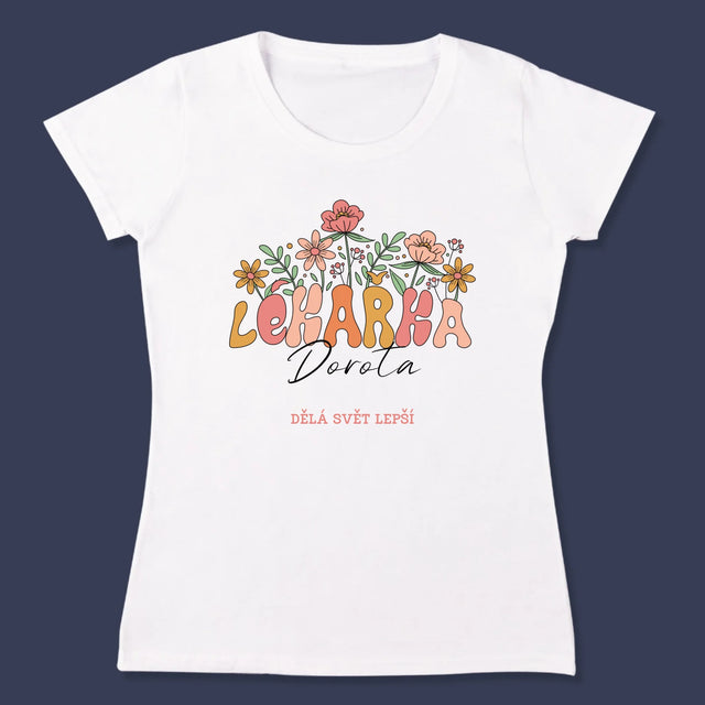 Jméno A Nápis: Lékařka - Damské Tričko