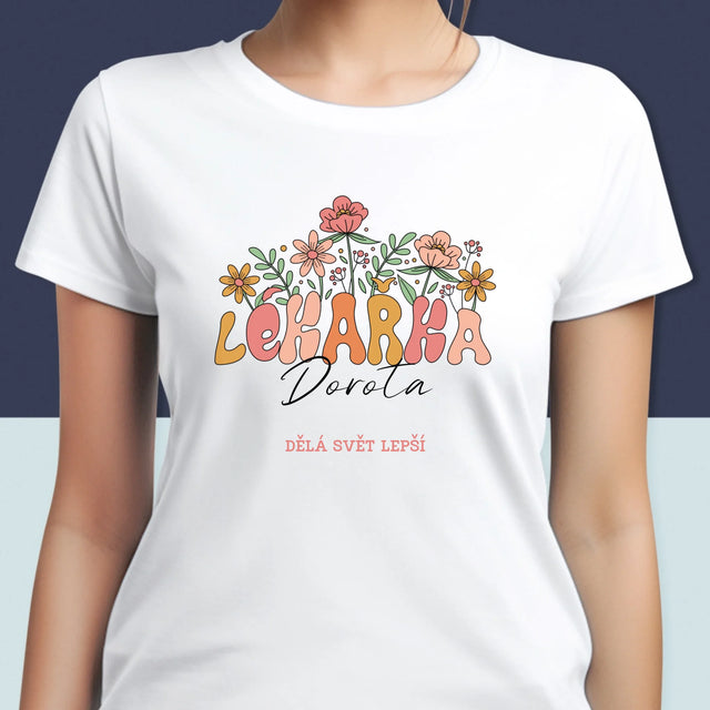 Jméno A Nápis: Lékařka - Damské Tričko