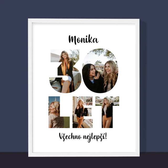 Slovo Z Fotek: 18 Let - Tisk V Rámečku