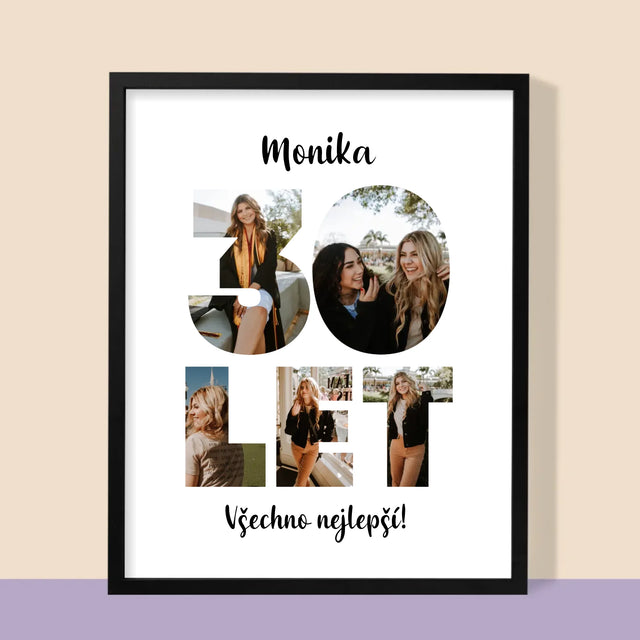 Slovo Z Fotek: 18 Let - Tisk V Rámečku