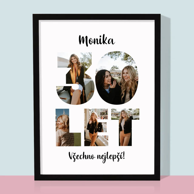 Slovo Z Fotek: 18 Let - Tisk V Rámečku