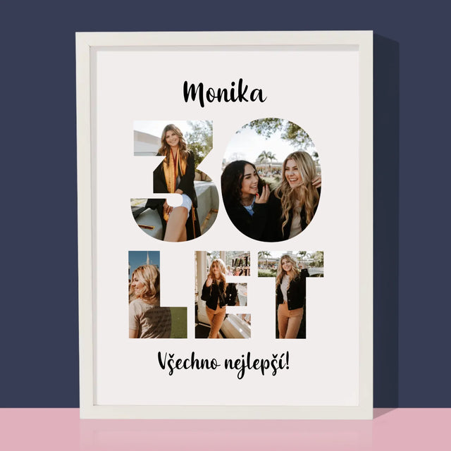Slovo Z Fotek: 18 Let - Tisk V Rámečku