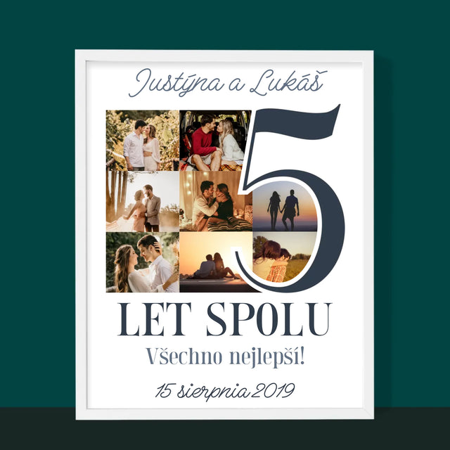 Fotokoláž: 5. Výročí - Tisk V Rámečku