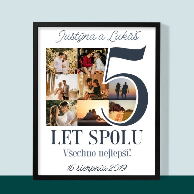Fotokoláž: 5. Výročí - Tisk V Rámečku