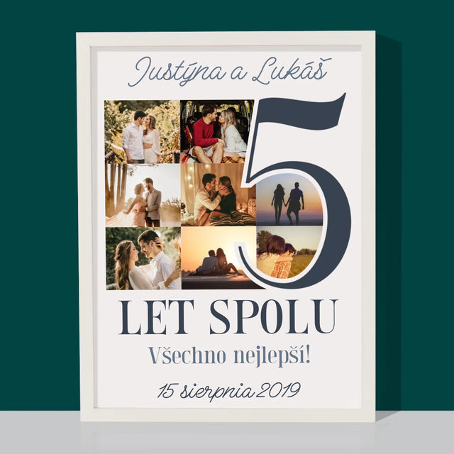 Fotokoláž: 5. Výročí - Tisk V Rámečku
