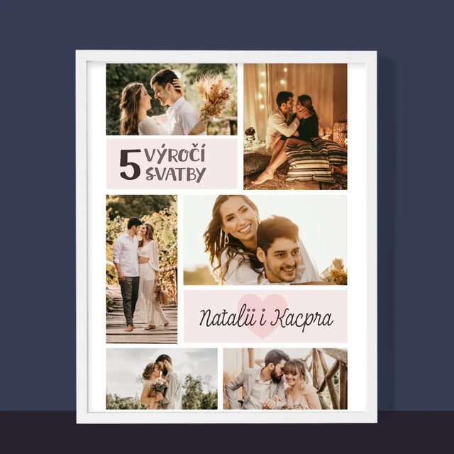 Fotokoláž: 5. Výročí - Tisk V Rámečku