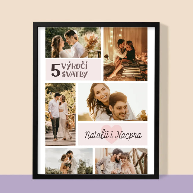 Fotokoláž: 5. Výročí - Tisk V Rámečku