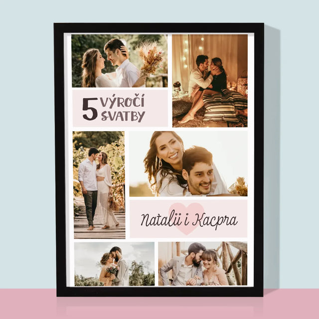Fotokoláž: 5. Výročí - Tisk V Rámečku