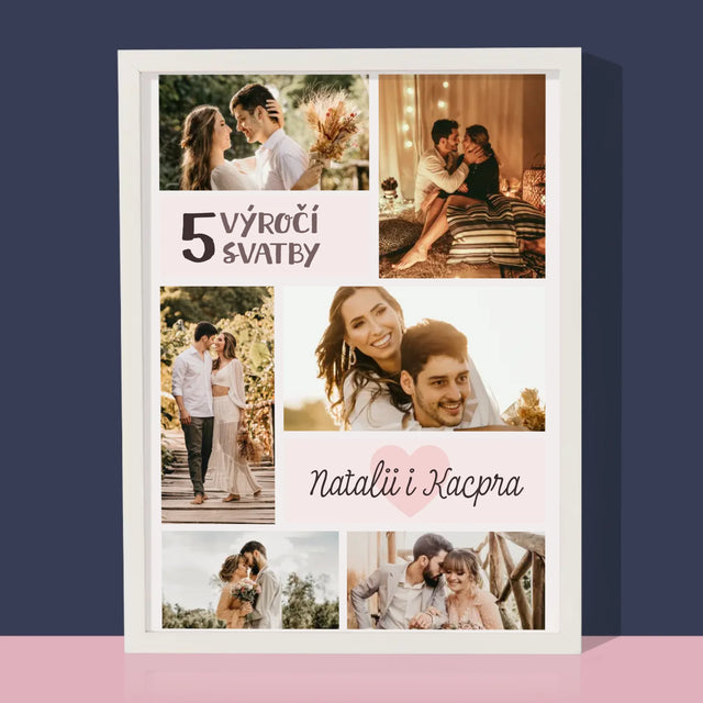 Fotokoláž: 5. Výročí - Tisk V Rámečku