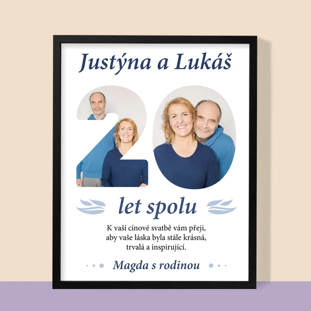 Slovo Z Fotek: 20 Let Spolu - Tisk V Rámečku