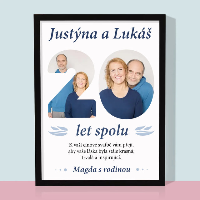 Slovo Z Fotek: 20 Let Spolu - Tisk V Rámečku
