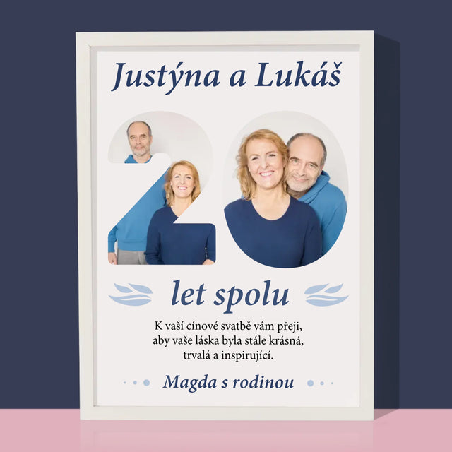 Slovo Z Fotek: 20 Let Spolu - Tisk V Rámečku