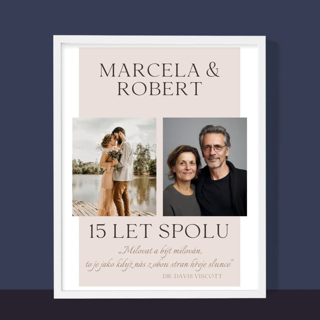 Fotokoláž: Milovat A Být Milován - Tisk V Rámečku