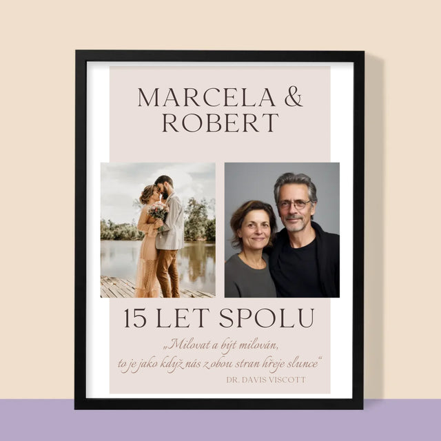 Fotokoláž: Milovat A Být Milován - Tisk V Rámečku