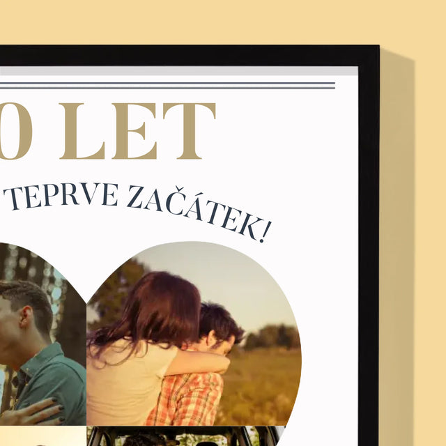 Tvar Z Fotek: Výročí Srdce - Tisk V Rámečku