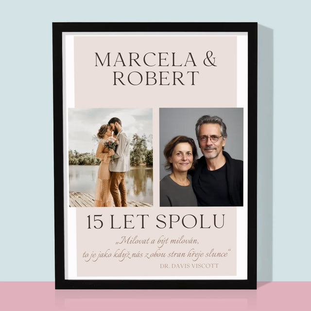Fotokoláž: Milovat A Být Milován - Tisk V Rámečku