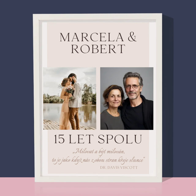 Fotokoláž: Milovat A Být Milován - Tisk V Rámečku