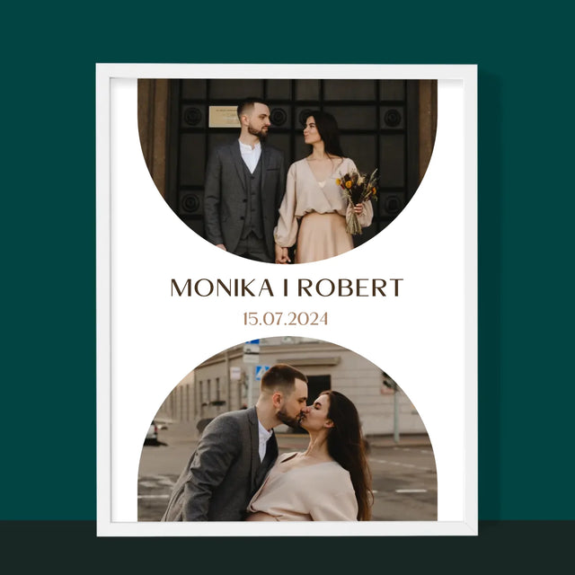 Fotokoláž: V Den Svatby - Tisk V Rámečku