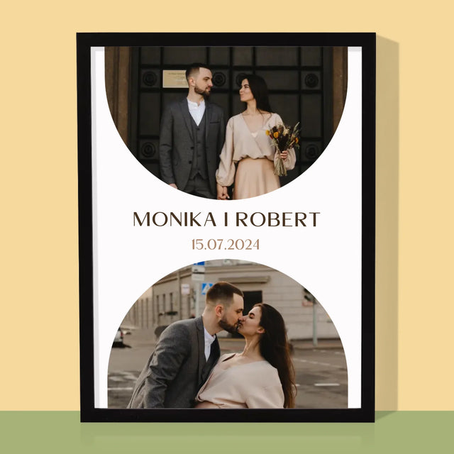Fotokoláž: V Den Svatby - Tisk V Rámečku