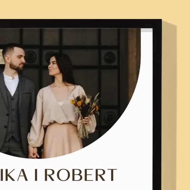 Fotokoláž: V Den Svatby - Tisk V Rámečku