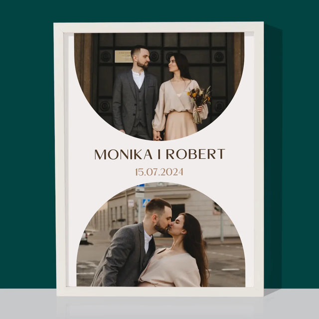 Fotokoláž: V Den Svatby - Tisk V Rámečku