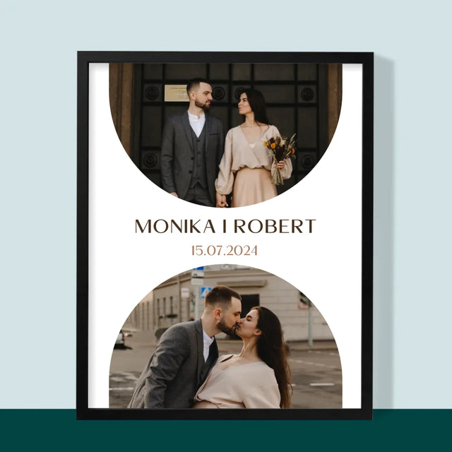 Fotokoláž: V Den Svatby - Tisk V Rámečku