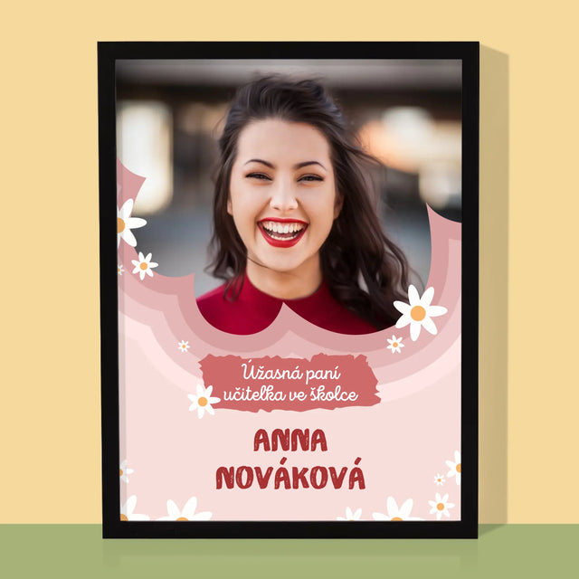 Fotka A Textem: Úžasná Paní Učitelka Ve Školce - Tisk V Rámečku