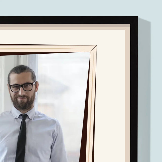 Fotka A Textem: Učitel S Třídou - Tisk V Rámečku