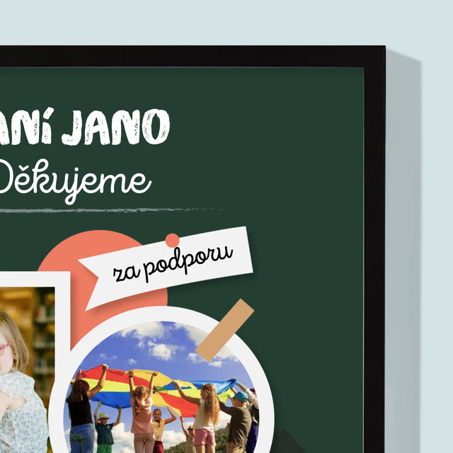 Fotokoláž: Děkujeme Za Znalosti - Tisk V Rámečku