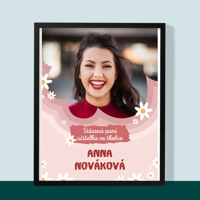 Fotka A Textem: Úžasná Paní Učitelka Ve Školce - Tisk V Rámečku