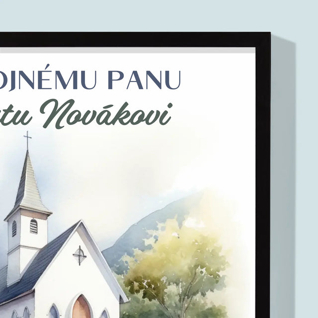 Jméno A Nápis: Výročí Kněžského Svěcení - Tisk V Rámečku