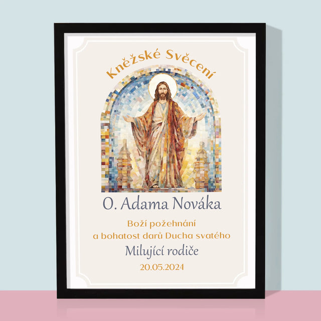 Jméno A Nápis: Kněžské Svěcení - Tisk V Rámečku