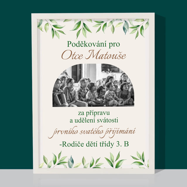 Fotka A Textem: Poděkování Pro Kněze Přijímání - Tisk V Rámečku