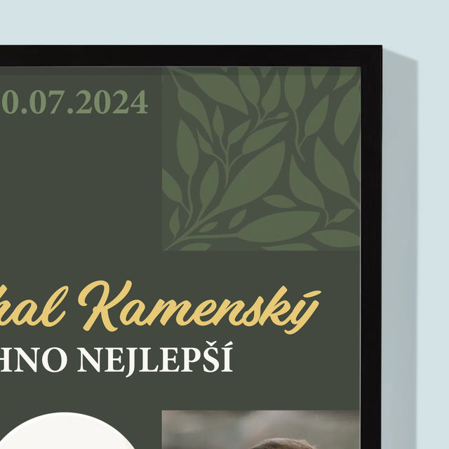 Fotokoláž: Všechno Nejlepší Kříž - Tisk V Rámečku