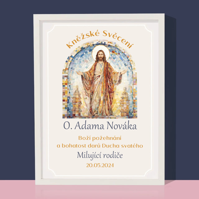 Jméno A Nápis: Kněžské Svěcení - Tisk V Rámečku